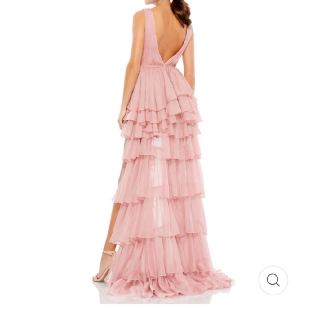Mac Duggal Pink Layered Ruffle Dress - Picture 5 of 5